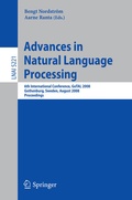 Cover: Advances in Natural Language Processing - Springer