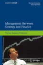 Cover: Management Between Strategy and Finance - Springer