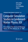 Cover: Computer Simulation Studies in Condensed-Matter Physics XIX - Springer