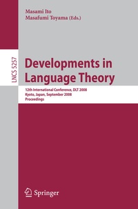 Enlarge image Cover: Developments in Language Theory - Springer