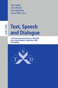 Cover: Text, Speech and Dialogue - Springer