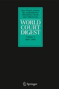 Abbildung von: World Court Digest 2001 - 2005 - Springer