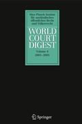 Cover: World Court Digest 2001 - 2005 - Springer