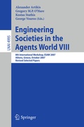 Cover: Engineering Societies in the Agents World VIII - Springer
