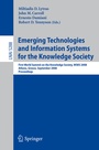 Cover: Emerging Technologies and Information Systems for the Knowledge Society - Springer