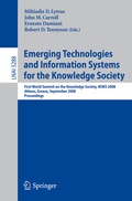 Cover: Emerging Technologies and Information Systems for the Knowledge Society - Springer