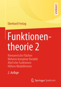 Enlarge image Cover: Funktionentheorie 2 - Springer Spektrum