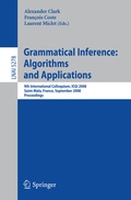 Cover: Grammatical Inference: Algorithms and Applications - Springer
