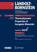 Cover: Thermodynamic Properties of Inorganic Materials Compiled by SGTE - Springer