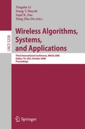 Cover: Wireless Algorithms, Systems, and Applications - Springer