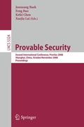 Cover: Provable Security - Springer