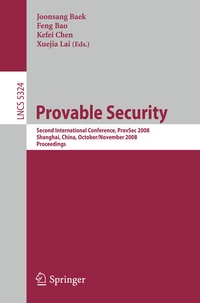 Enlarge image Cover: Provable Security - Springer