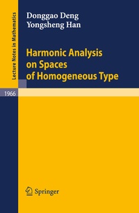 Abbildung von: Harmonic Analysis on Spaces of Homogeneous Type - Springer