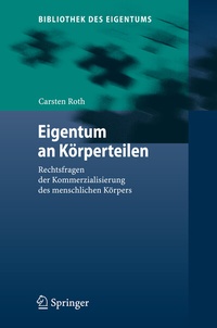 Abbildung von: Eigentum an Körperteilen - Springer