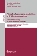 Cover: Principles, Systems and Applications of IP Telecommunications. Services and Security for Next Generation Networks - Springer