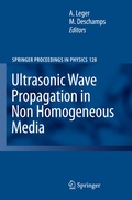 Cover: Ultrasonic Wave Propagation in Non Homogeneous Media - Springer
