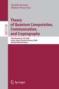 Cover: Theory of Quantum Computation, Communication, and Cryptography - Springer