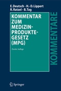 Cover: Kommentar zum Medizinproduktegesetz (MPG) - Springer