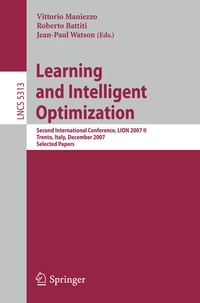 Enlarge image Cover: Learning and Intelligent Optimization - Springer