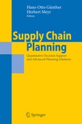 Cover: Supply Chain Planning - Springer