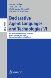 Enlarge image Cover: Declarative Agent Languages and Technologies VI - Springer