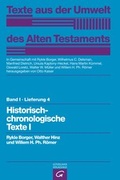 Cover: Texte aus der Umwelt des Alten Testaments, Bd 1: Rechts- und Wirtschaftsurkunden. / Historisch-chronologische Texte I - G&uuml;tersloher Verlagshaus