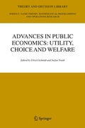 Cover: Advances in Public Economics: Utility, Choice and Welfare - Springer