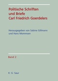 Cover: Politische Schriften und Briefe Carl Friedrich Goerdelers - De Gruyter Saur