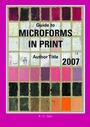 Cover: Guide to Microforms in Print 2007 - De Gruyter Saur