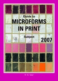 Cover: Guide to Microforms in Print 2007 - De Gruyter Saur