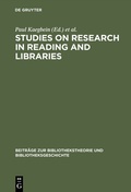 Cover: Studies on research in reading and libraries - De Gruyter Saur