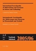 Cover: International Encyclopedia of Abbreviations and Acronyms in Science... / International Encyclopedia of Abbreviations and Acronyms in Science and Technology - De Gruyter