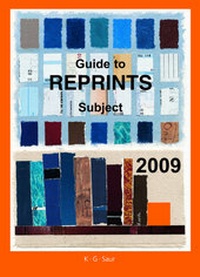 Enlarge image Cover: Guide to Reprints / Guide to Reprints 2009 - De Gruyter Saur