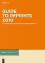 Cover: Guide to Reprints. 2010 / Author Title - De Gruyter