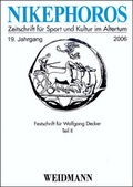 Cover: Nikephoros - Zeitschrift f&uuml;r Sport und Kultur im Altertum - Weidmannsche Hildesheim