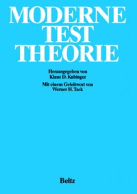 Enlarge image Cover: Moderne Testtheorie - Beltz Verlagsgruppe GmbH & Co. KG