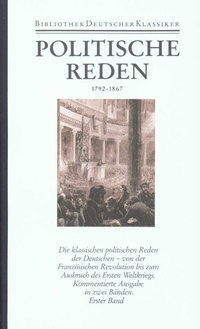 Abbildung von: Politische Reden in vier Bänden - Deutscher Klassiker Verlag