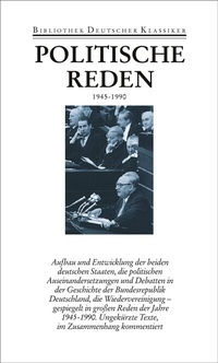 Abbildung von: Politische Reden in vier Bänden - Deutscher Klassiker Verlag