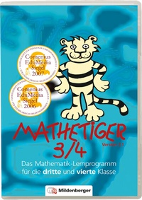 Enlarge image Cover: Mathetiger 3/4. Lernprogramm für die 3. und 4. Klasse / Mathetiger 3/4, Klassenversion, Einzellizenz, CD-ROM - Mildenberger Verlag GmbH