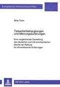 Bild: Tatsachenbehauptungen und Meinungs&auml;u&szlig;erungen - Peter Lang Verlag