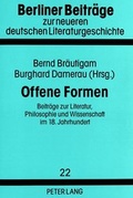 Cover: Offene Formen - Peter Lang Verlag