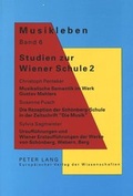Cover: Studien zur Wiener Schule 2 - Peter Lang Verlag