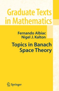 Enlarge image Cover: Topics in Banach Space Theory - Springer