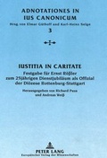 Cover: Iustitia in caritate - Peter Lang Verlag