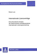 Cover: Internationale Lizenzvertr&auml;ge - Peter Lang Verlag