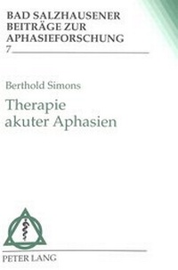 Abbildung von: Therapie akuter Aphasien - Peter Lang Verlag