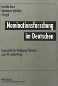 Cover: Nominationsforschung im Deutschen - Peter Lang Verlag
