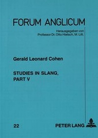 Abbildung von: Studies in Slang - Peter Lang Verlag