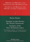 Cover: Synopse zu den Briefen des Neuen Testaments- Synopsis of the New Testament Letters - Peter Lang Verlag