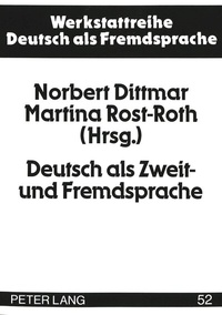Abbildung von: Deutsch als Zweit- und Fremdsprache - Peter Lang Verlag